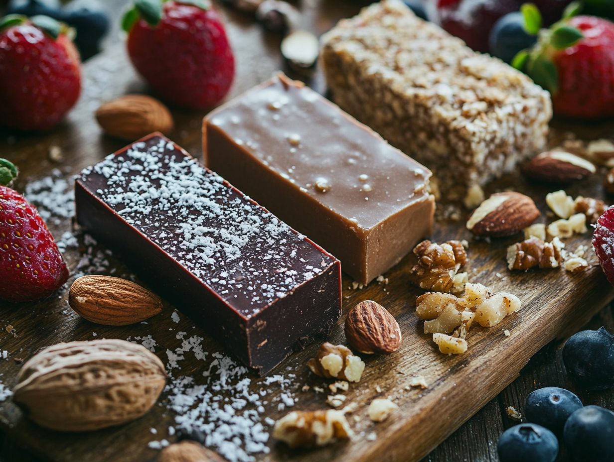 Visual representation of the texture of various raw desserts