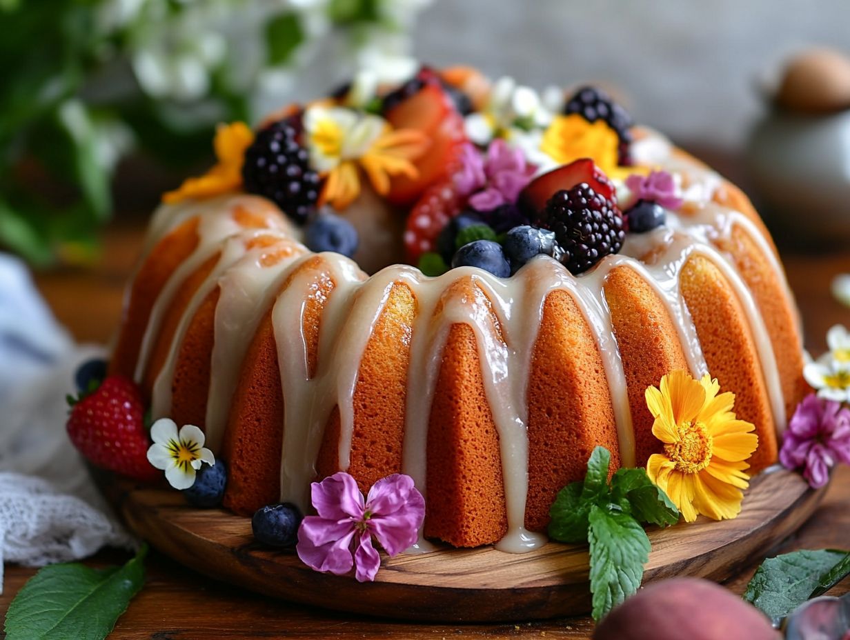 6. Red Velvet Bundt Cake with Cream Cheese Glaze