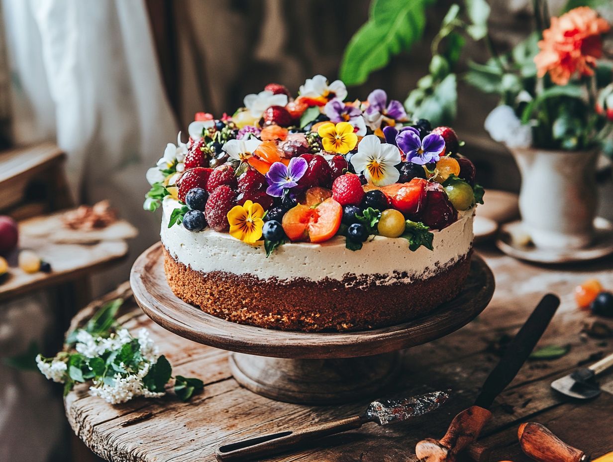 Delicious vegan buttercream frosting on a cake