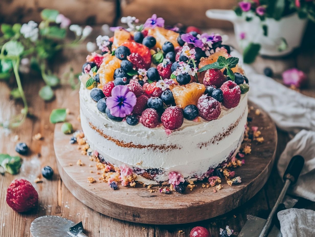 What are some creative vegan cake decoration ideas for beginners?