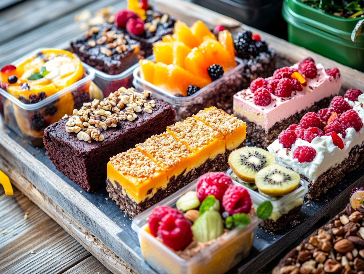 Assorted Vegan Cakes Ideal for Meal Prep