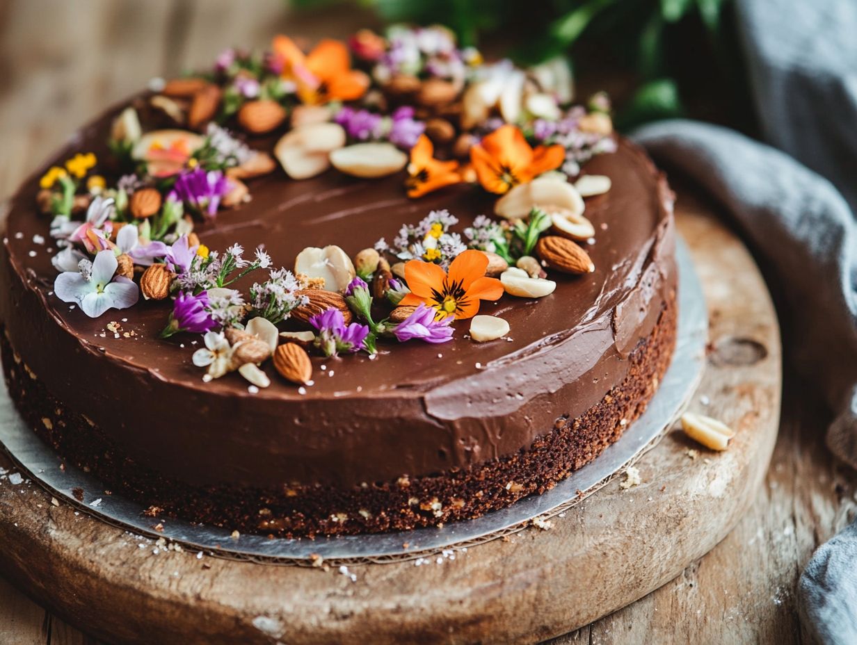 Vegan cakes with nuts - nutritious and delicious