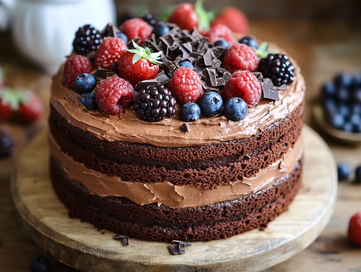 Delicious Vegan Chocolate Cake suitable for various dietary restrictions