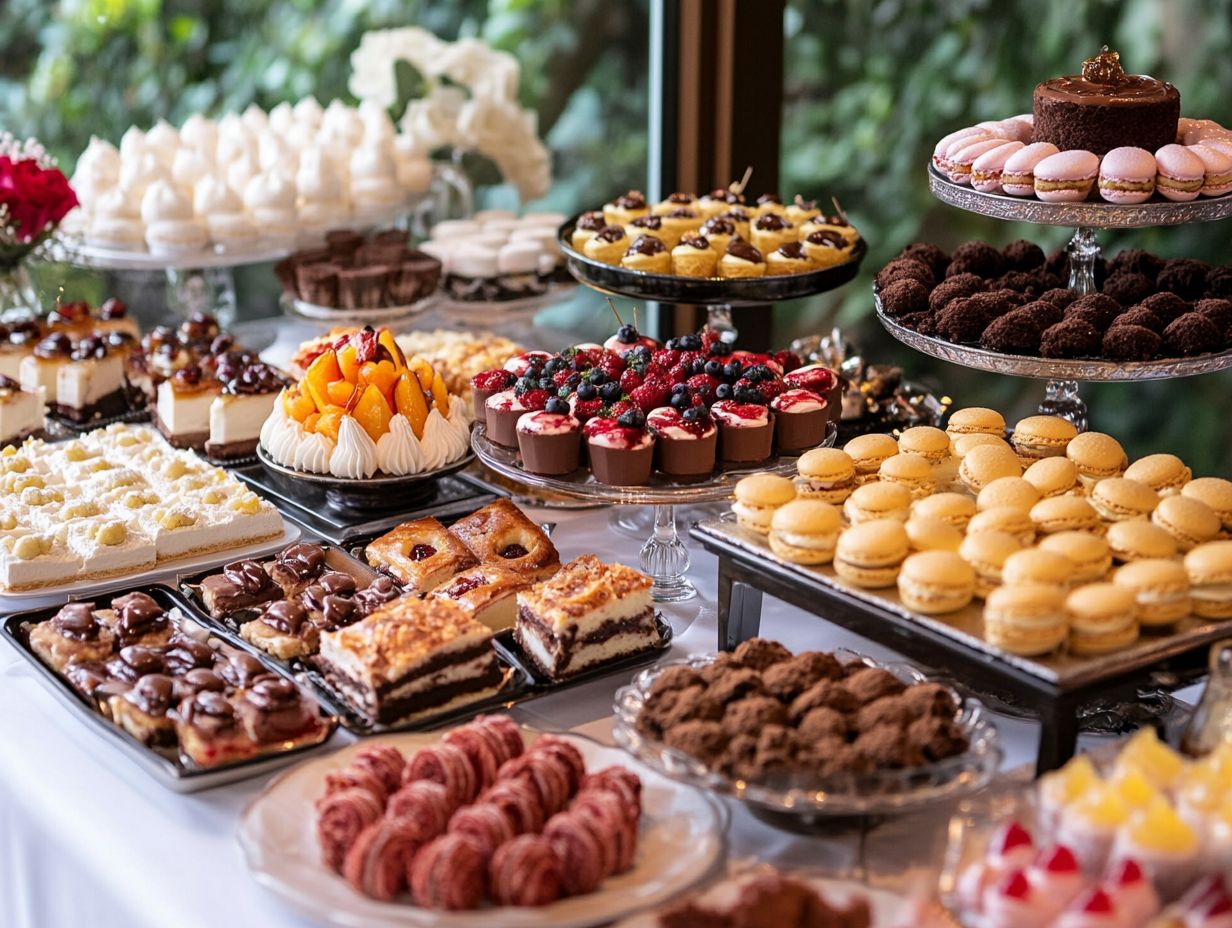 A collage of popular desserts from various cultures.