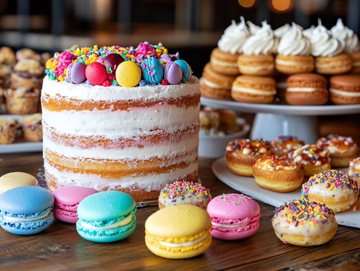 A colorful array of popular dessert flavors for the year.