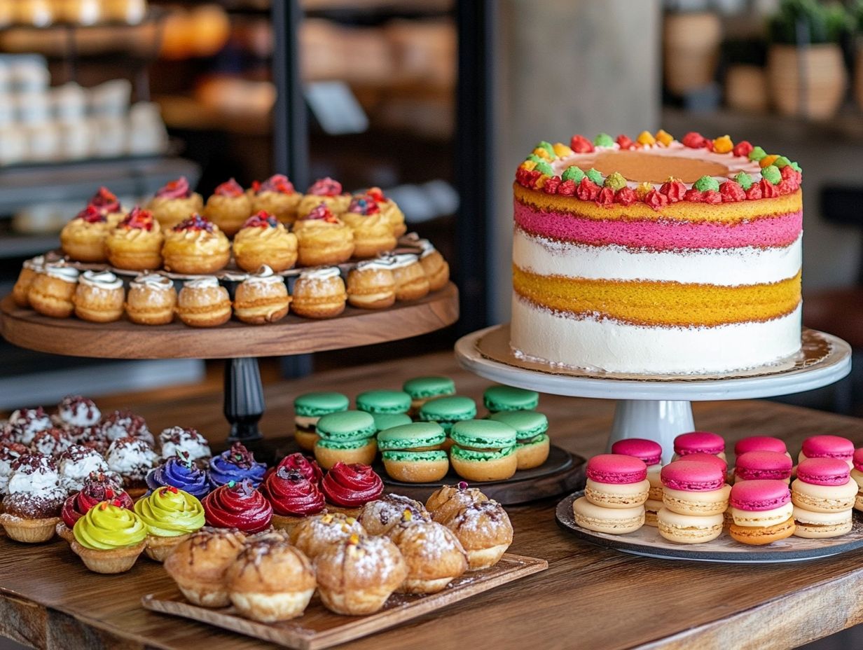 An assortment of mini desserts beautifully presented on a dessert board